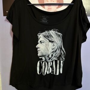 KURT COBAIN WOMAN SCOOP NECK TSHIRT